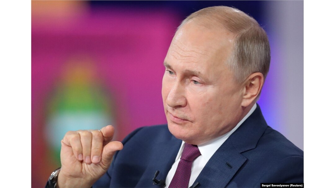 Putin speaks during the Direct Line program on June 30.