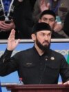 CHECHNYA -- The speaker of the Chechen parliament Magomed Daudov addresses the World Congress of Peoples of the Chechen Republic in Grozny, June 23, 2021
