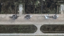 Russia - Satellite image of the Russian air base Belaya after drone strike. Destroyed TU-95 aircraft. 4JUN2025