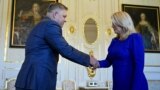 Slovak President Caputova meets with SMER-SSD leader Fico, in Bratislava