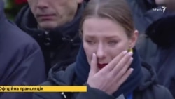 استقبال از پیکرهای جانباختگان اوکراینی پرواز ۷۵۲ در کی‌یف