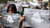 Afghan women in Kabul protest against violence against women in the western region of Herat earlier this year.