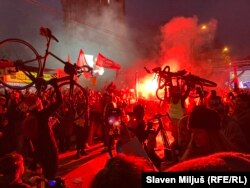 Doček biciklista u Novom Pazaru, Srbija, 21. decembar 2025.