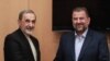 Ali Akbar Velayati, a top adviser to Iran's Supreme Leader Ayatollah Ali Khamenei meeting with Salih al-Arouri, the deputy chairman of the political office of Palestinian group Hamas. July 23, 2019