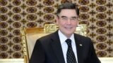 turkmenistan. turkmen president's new image. turkmen president wearing glasses