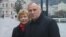 Belarusian opposition leader Mikalay Statkevich (right) with his wife, Maryna Adamovich