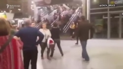 Turmat  duke u larguar pas shpërthimit në Mançester