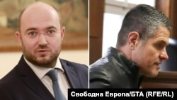 Колаж със снимки на правосъдния министър Георги Георгиев и Евелин Банев - Брендо