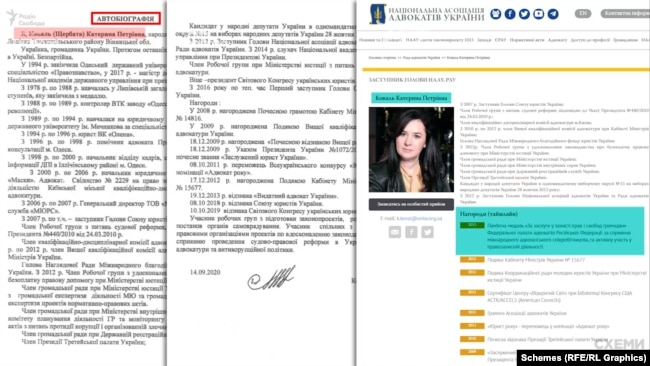 Голова комісії з обрання голови САП Катерина Коваль не згадала в автобіографії про пам’ятну медаль, яку видала Федеральна палата адвокатів РФ у 2012 році