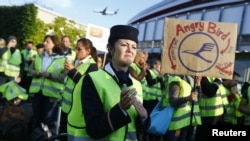 Профспілка авіакомпанії Lufthansa страйкує в аеропорту Франкфурта, серпень 2012 року