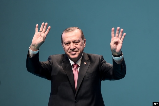 Recep Tayyip Erdogan török ​​elnök (fájl fotó)