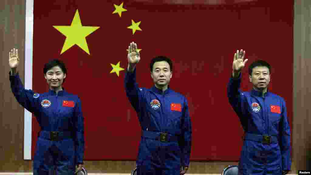 Liu Wang and her male colleagues are expected to steer their &quot;Shenzhou 9&quot; spacecraft to dock for the first time with China&#39;s &quot;Tiangong (Heavenly Palace) 1&quot; module, launched in September 2011.