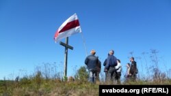 Падчас мінулых угодкаў Аршанскай бітвы, на Крапівенскім полі. 8 верасьня 2015 году 