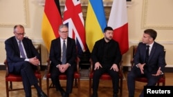 د اروپا د دریو مشرانو لیدنه له زیلنسکي سره