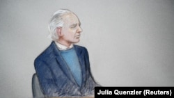 A courtroom sketch of WikiLeaks founder Julian Assange during a hearing in London on October 21. 