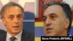 Президентські кандидати в Чорногорії – Міодраг Лекіч (ліворуч) і Філіп Вуянович