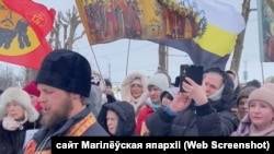 Падчас хрэснага ходу ў Магілёве 8 лютага 2026 году