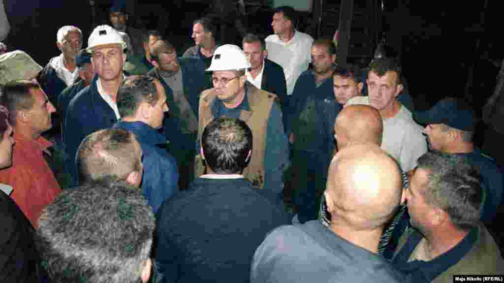 Sastanak rudara sa direktorom elektroprivrede, 3. septembar 2013.