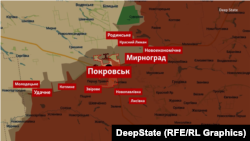 Покровсько-Мирноградська агломерація на мапі DeepState станом на 14 січня 2026 року