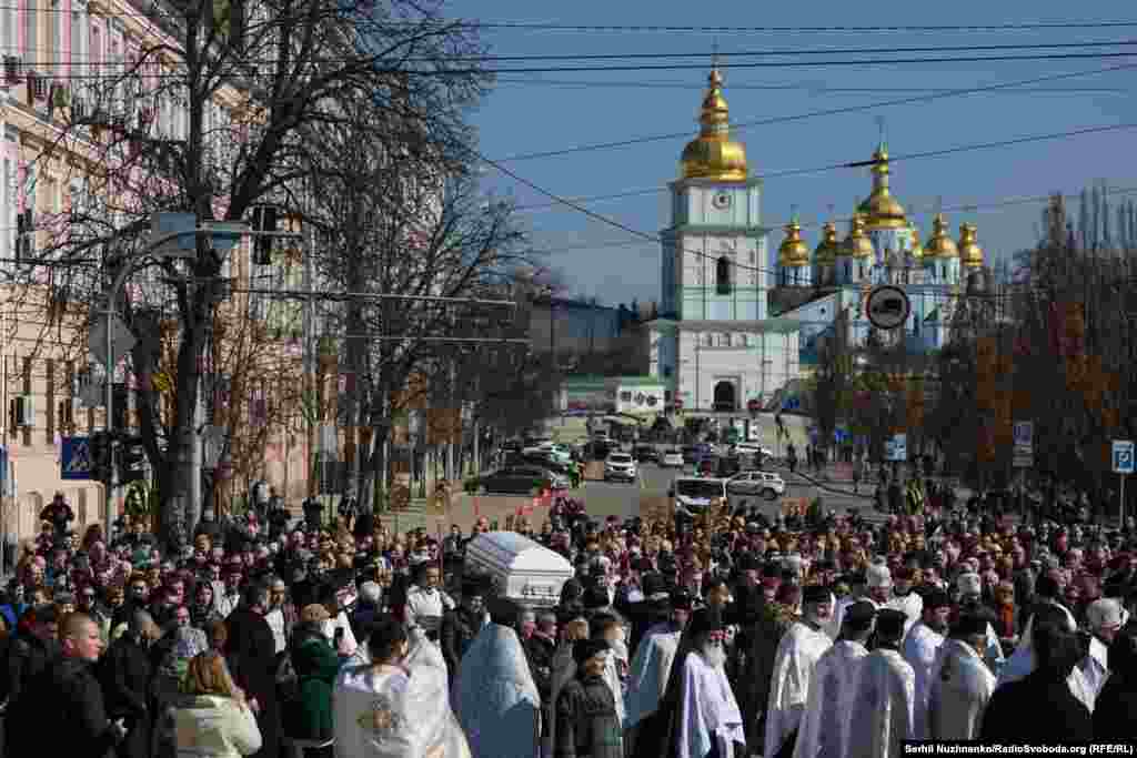 Жалобна процесія з тілом покійного патріарха Філарета, Київ, 22 березня 2026 року