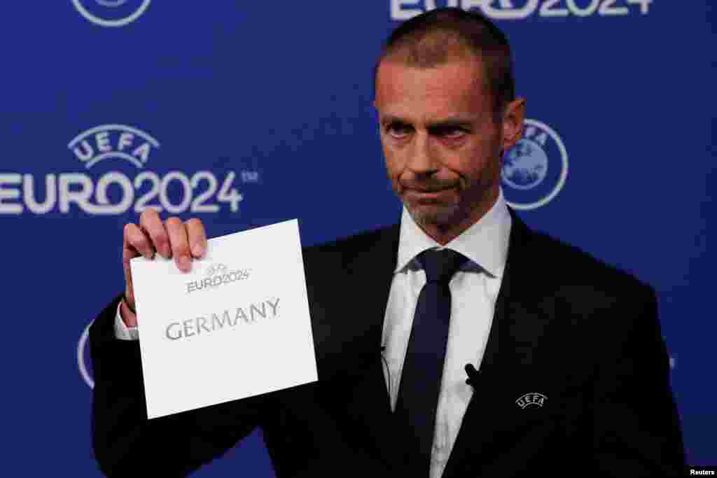Претседателот на УЕФА Александер Чеферин соопштува дека Германија ќе биде домаќин на Европското фудбалско првенство во 2024 година во седиштето на организацијата во швајцарскиот град Нион. Турција беше вториот кандидат за организирање на Европското, но како и во 2008, 2012 и 2016 година ја загуби трката. Германија беше домаќин на Светското фудбалско првенство во 2006 година, а претходно, како Западна Германија, има организирано Европско во 1988 и Светско првенство во 1974 година. Наредното Евопско првенство во 2020 година ќе се одржи во 12 градови во 12 различни држави.