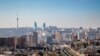 The Baku skyline seen from an unfinished skyscraper