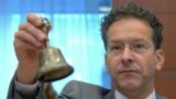 Președintele Eurogrupului Jeroen Dijsselbloem la începutul unei reuniunii a miniștrilor de finanțe din zona euro, Bruxelles, 13 iulie 2015