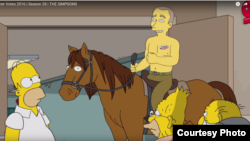 Vladimir Putin în serialul de desene animate „The Simpsons”. 