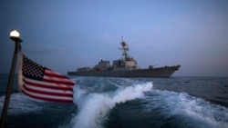 The US Navy guided-missile destroyer USS Truxtun was among ships transiting the Strait of Hormuz when targeted by Iran on May 7 (file photo).