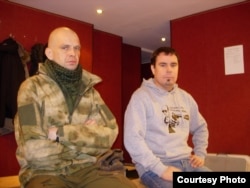 Sergei Maksimov (left), known as "Silver," returned from eastern Ukraine after sustaining serious battlefield injuries. Andrei Dmitriev (right) is the head of Other Russia’s St. Petersburg branch.