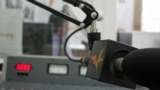 Moldova - microphone, RFE/RL studio, Chisinau