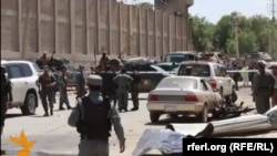 Место совершения нападения на автоколонну в Кабуле, 17 мая 2015 года.