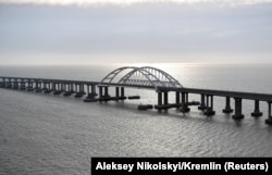 Russia constructed the Kerch Bridge linking Crimea to mainland Russia within a few years of seizing the peninsula from Ukraine in 2014. (file photo)