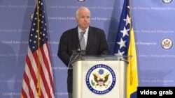 Senatori republikan i Shteteve të Bashkuara, John McCain. Sarajevë, 11 prill 2017.