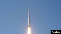 Ракетный запуск Северной Кореи.