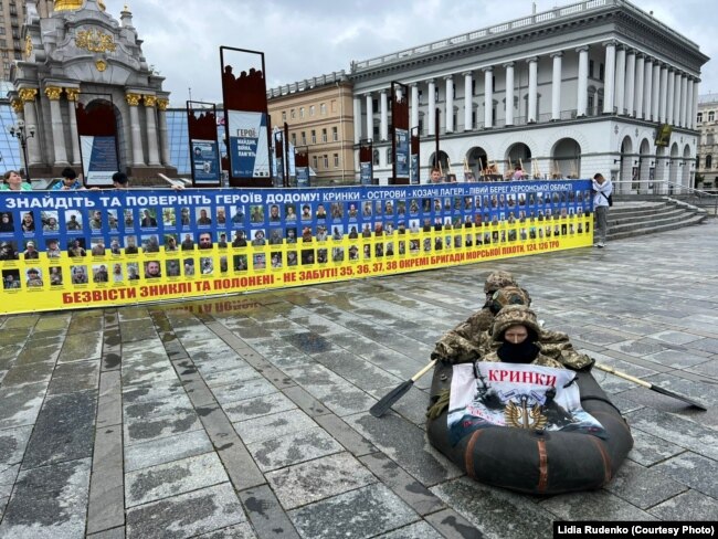 Акція на підтримку зниклих безвісти у Кринках