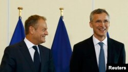 Donald Tusk i Jens Stoltenberg