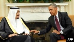 Президент США Барак Обамы и король Саудовской Аравии Салман. Вашингтон, 4 сентября 2015 года. 