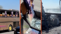 Bus Carrying Ukrainian Children Damaged By Russian Drone Attack