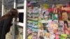 The April 2014 "Angyz Adam" issue dedicated to Adolf Hitler (far right) on a newsstand in Almaty.