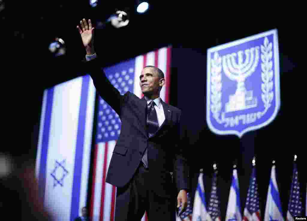 Obama sa studentima u Jeruzalemu, 21. mart 2013. Foto: REUTERS / Jason Reed 
