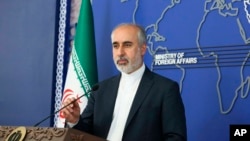 Iran - Iranian Foreign Ministry spokesperson Nasser Kanaani speaks in Tehran, August 11, 2022.