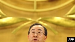 Geneva - UN Secretary-General Ban Ki-moon opens the session of the UN Human Rights Council 03Mar2008