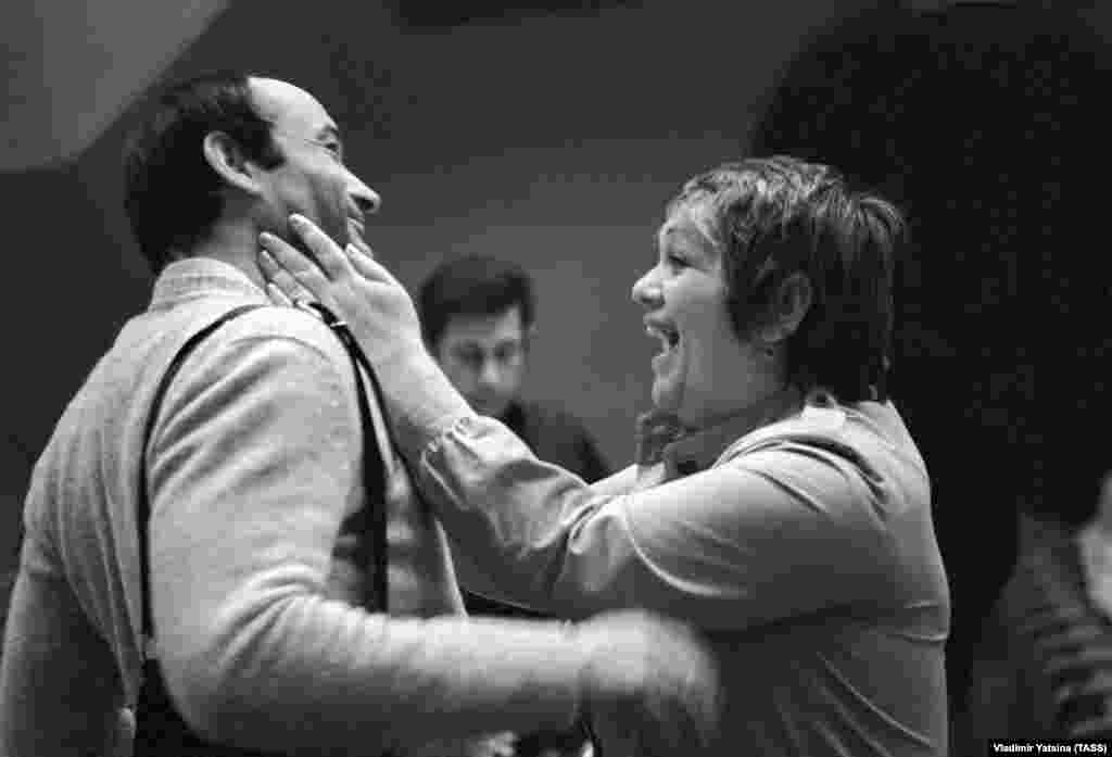 Главный режиссер театра "Современник" Галина Волчек и актер Валентин Гафт во время репетиции. 1983 год. Фото: Владимир Яцина (Фотохроника ТАСС)