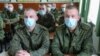 Призывники на занятии в Донецком высшем военном командном училище, апрель 2021 