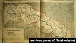 Мапа Карпатскої України з газети «Українські вісті», 21 листопада 1938 року 