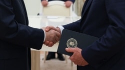 Президент России Владимир Путин и спецпосланник президента США Стив Уиткофф на встрече в Москве, 6 августа 2025 года