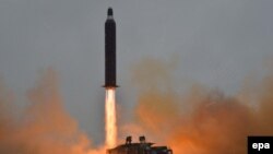 Запуск северокорейской баллистической ракеты «Мусудан».