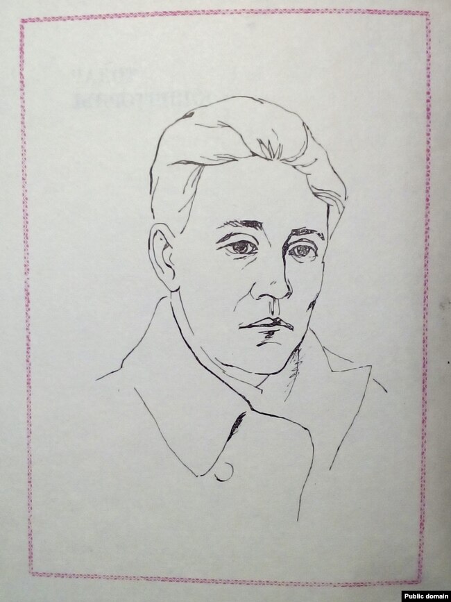 Arlen Kashkurevich.  Ritratto di Todar Klyashtorny dal libro del poeta "Selected", 1970
