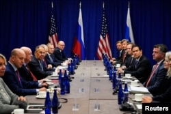 Держсекретар США Марко Рубіо зустрічається з міністром закордонних справ Росії Сергієм Лавровим у Нью-Йорку, США, 23 вересня 2026 року